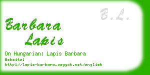 barbara lapis business card